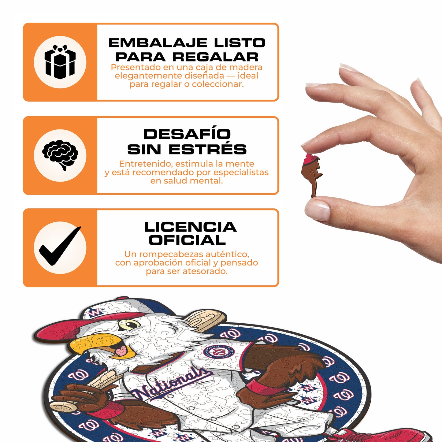 Washington Nationals™ Mascota - Rompecabezas de Madera