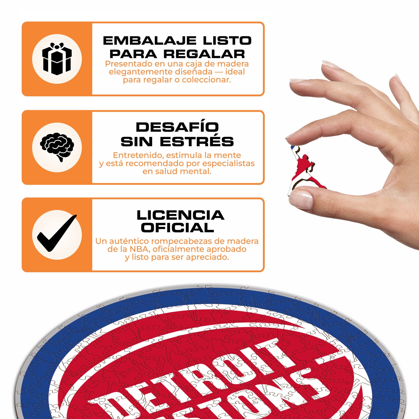 Detroit Pistons™ - Rompecabezas de Madera