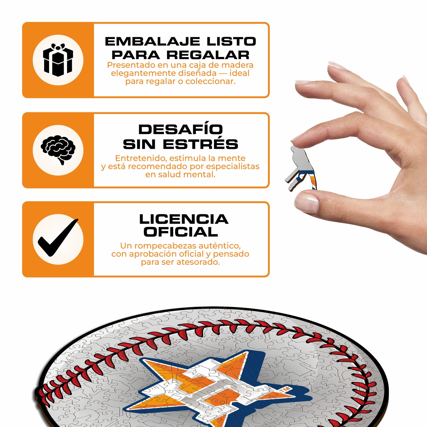 Houston Astros™ - Rompecabezas de Madera