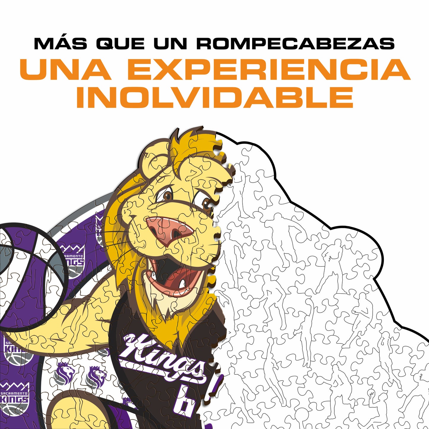 Sacramento Kings™ Mascota Rompecabezas de Madera