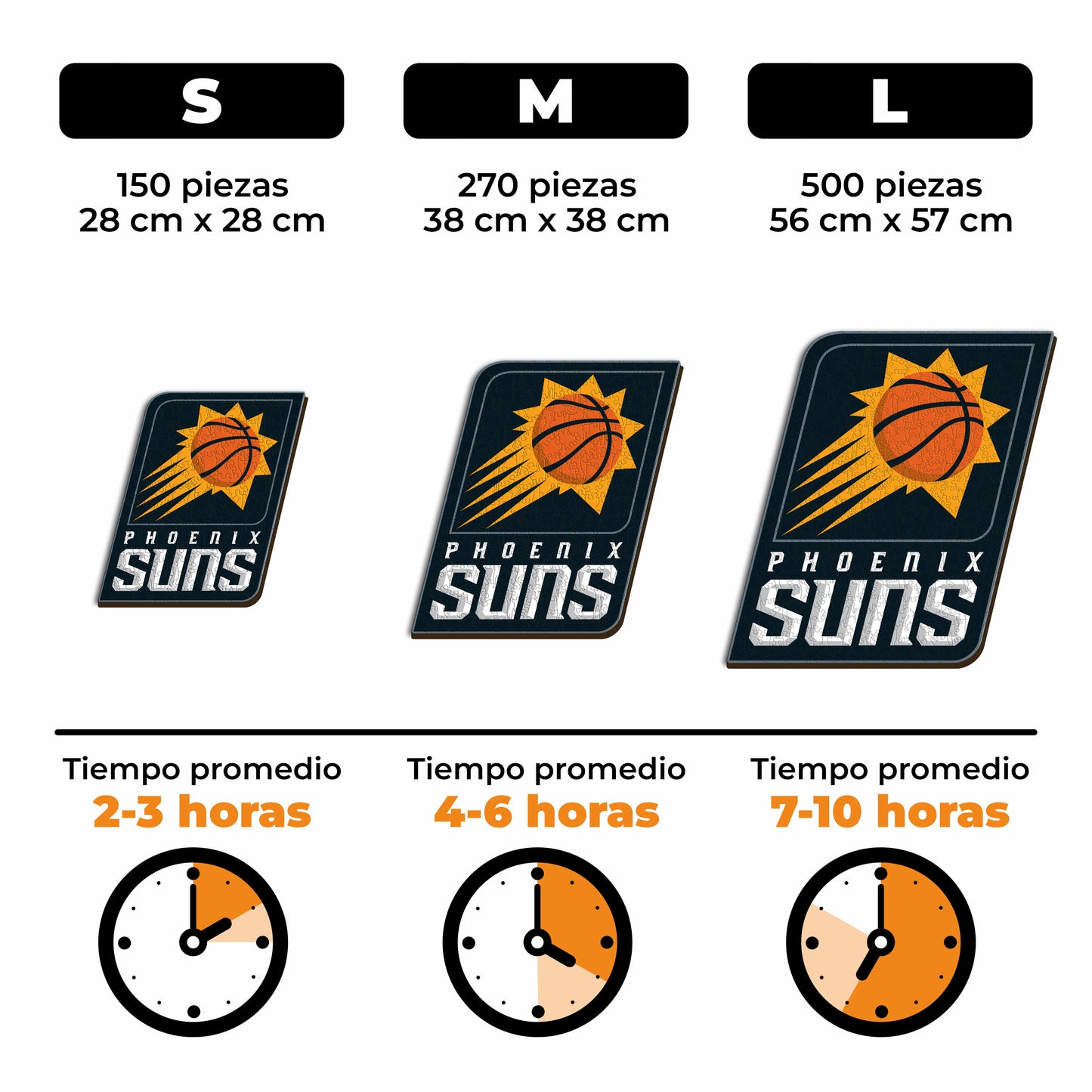Phoenix Suns™ Logo Rompecabezas de Madera