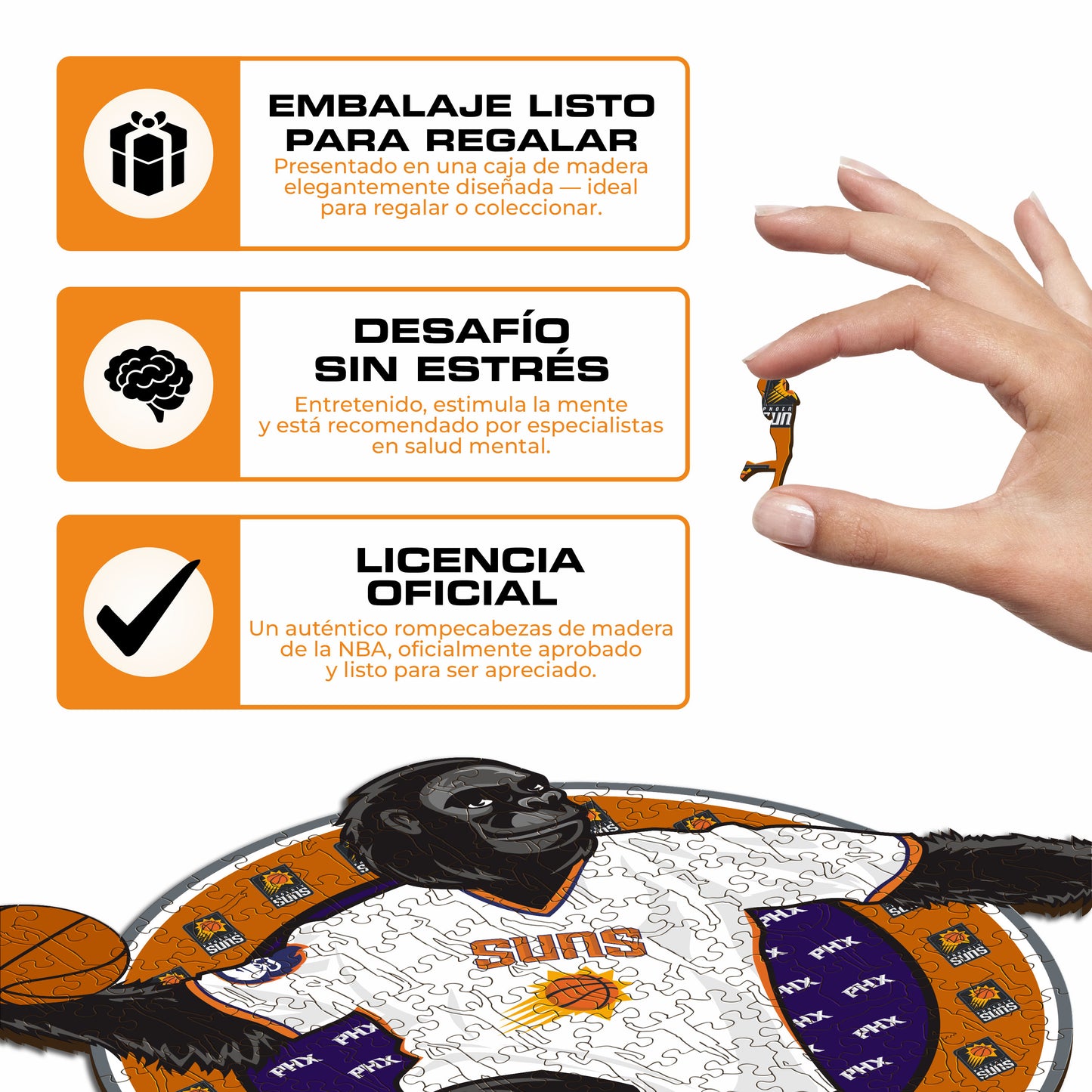 Phoenix Suns™ Mascota Rompecabezas de Madera