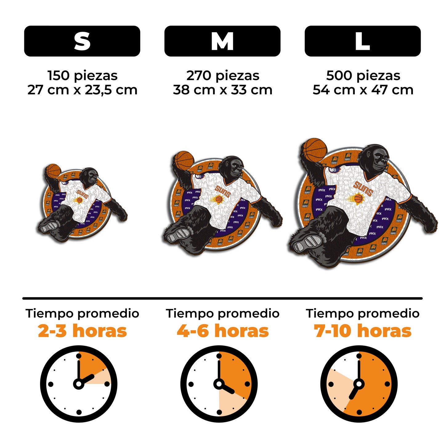 Phoenix Suns™ Mascota Rompecabezas de Madera