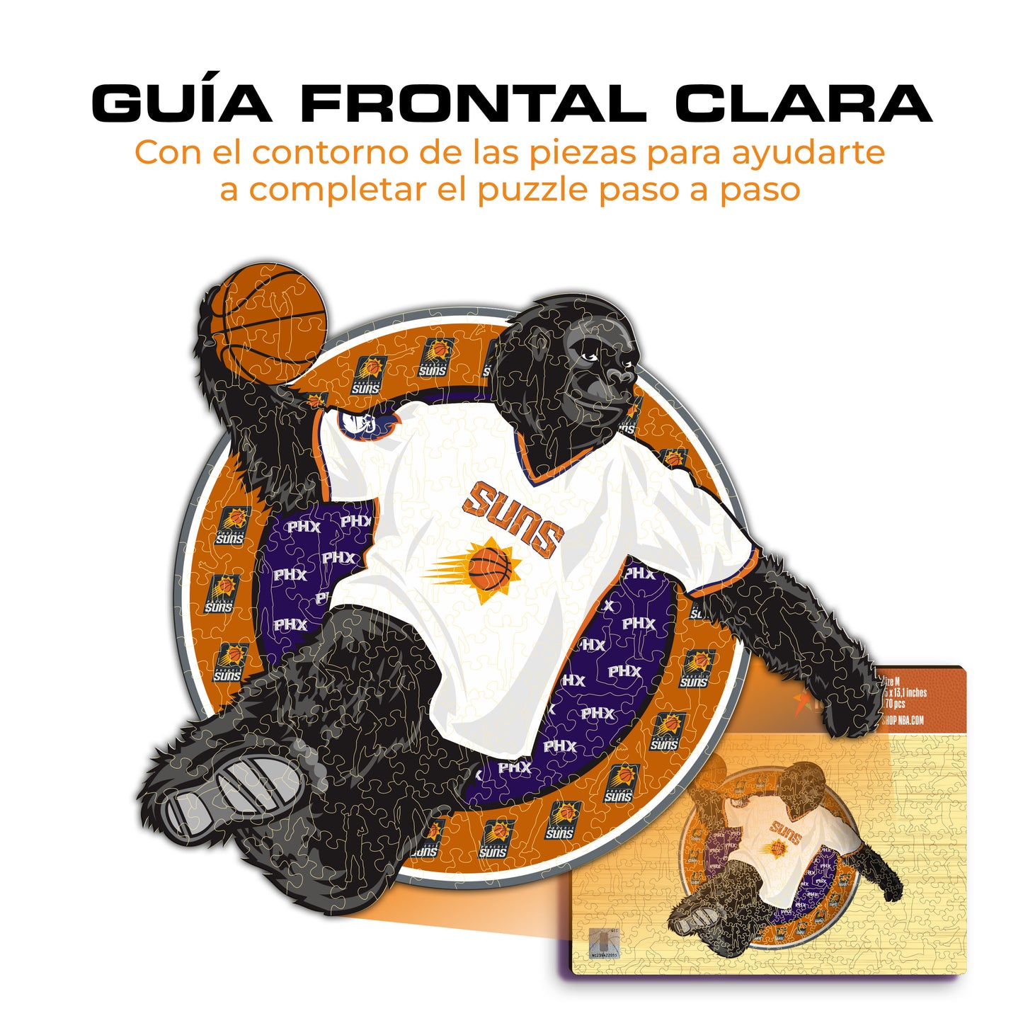 Phoenix Suns™ Mascota Rompecabezas de Madera