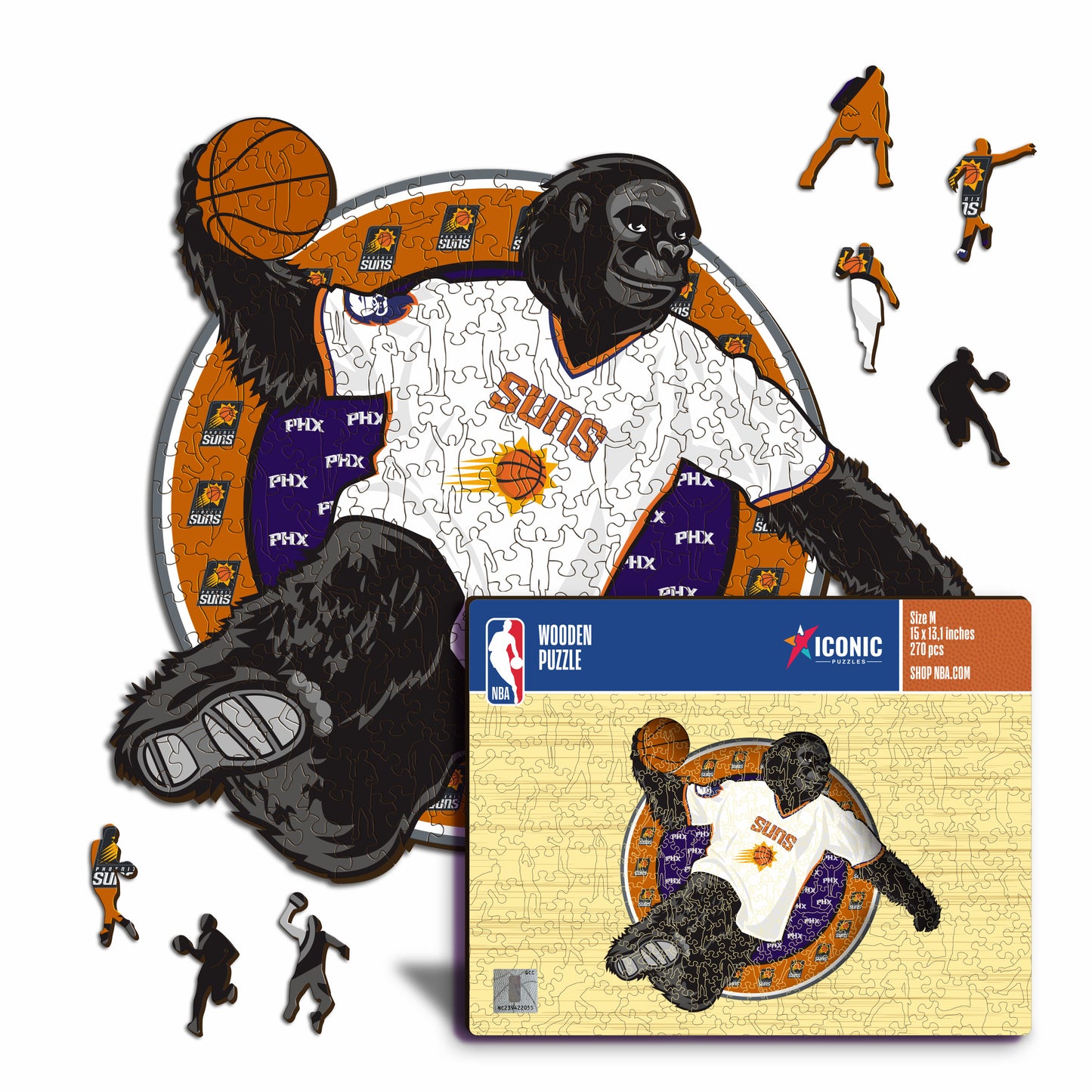 Phoenix Suns™ Mascota Rompecabezas de Madera