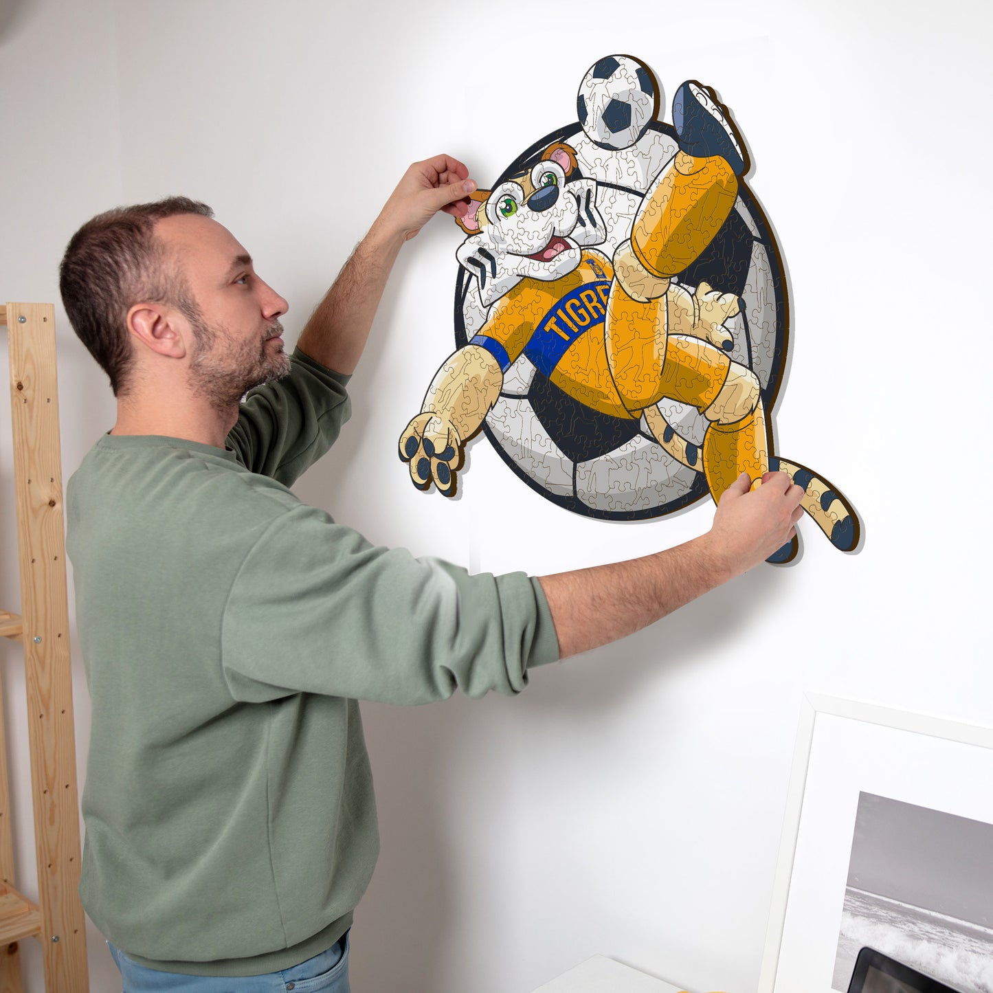 Tigres UANL® Mascota - Rompecabezas de Madera