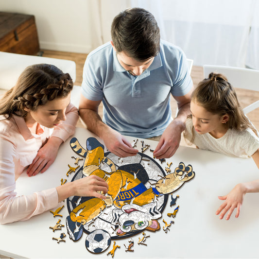 Tigres UANL® Mascota - Rompecabezas de Madera