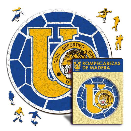 Tigres UANL® Retro Escudo - Rompecabezas de Madera