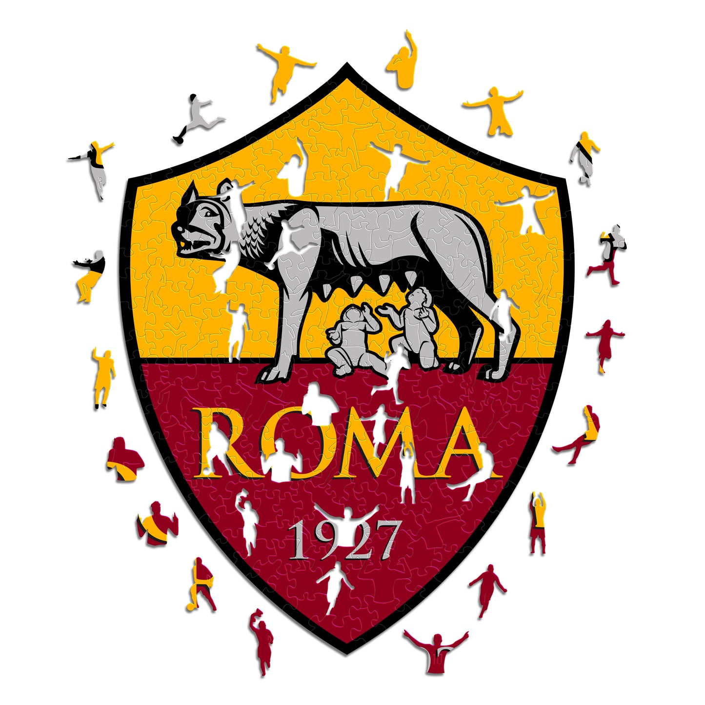 AS Roma® Escudo - Rompecabezas de Madera