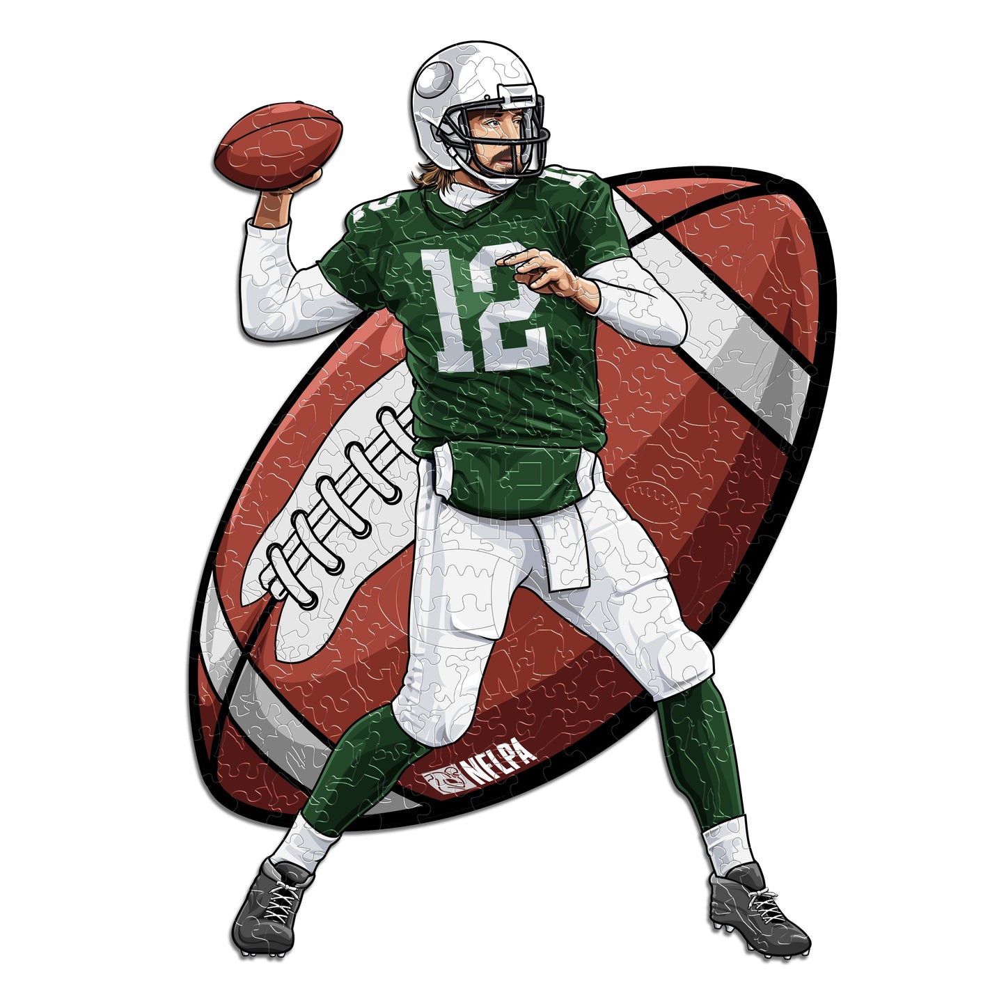 Aaron Rodgers (Packers 12) - Rompecabezas de Madera