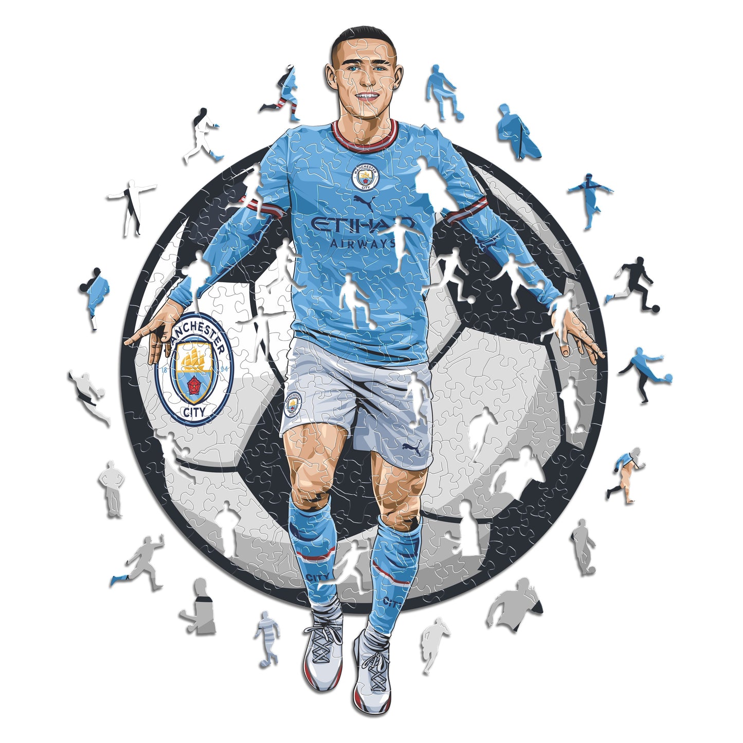 Phil Foden - Rompecabezas de Madera