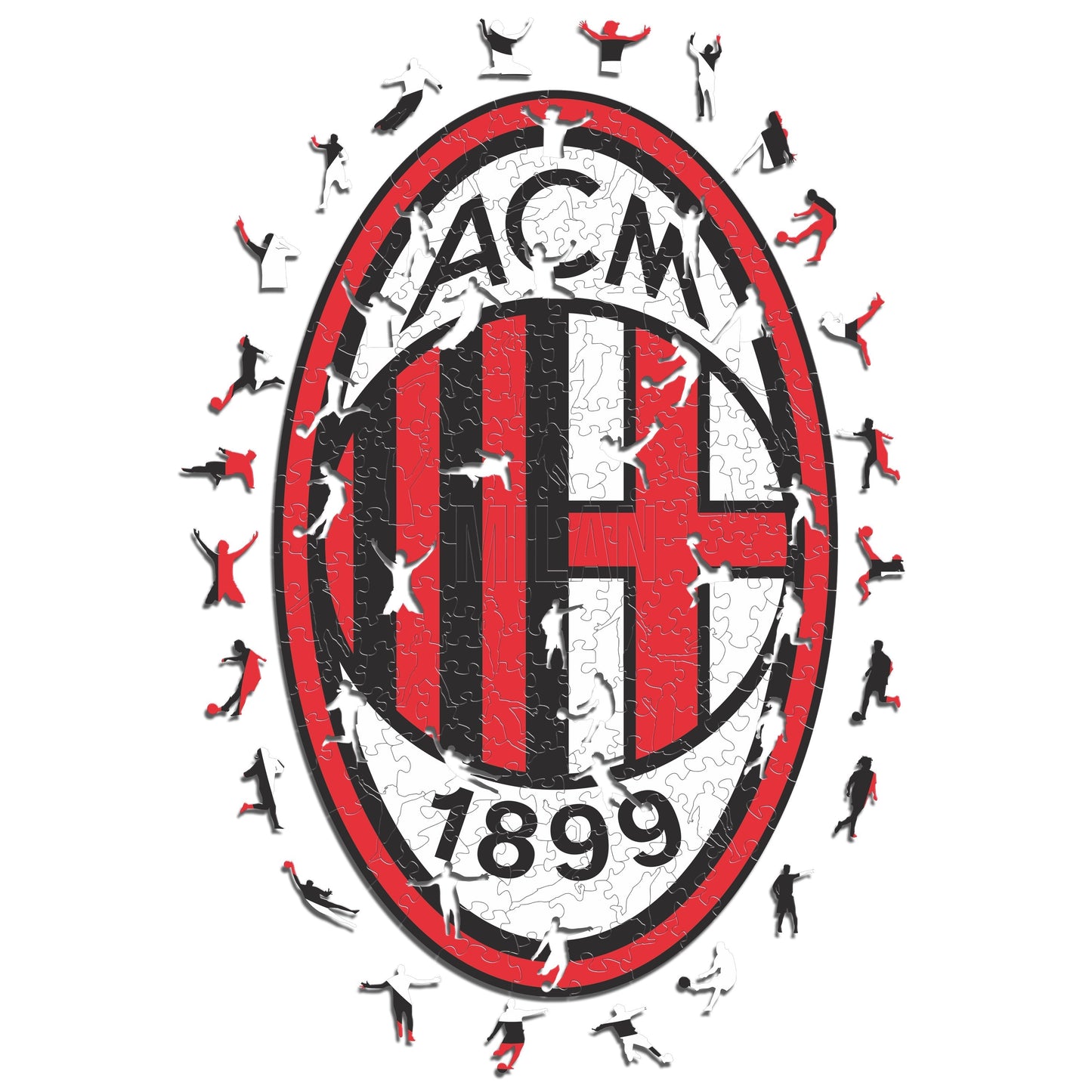 2 PACK AC Milan® Escudo + 5 Jugadores