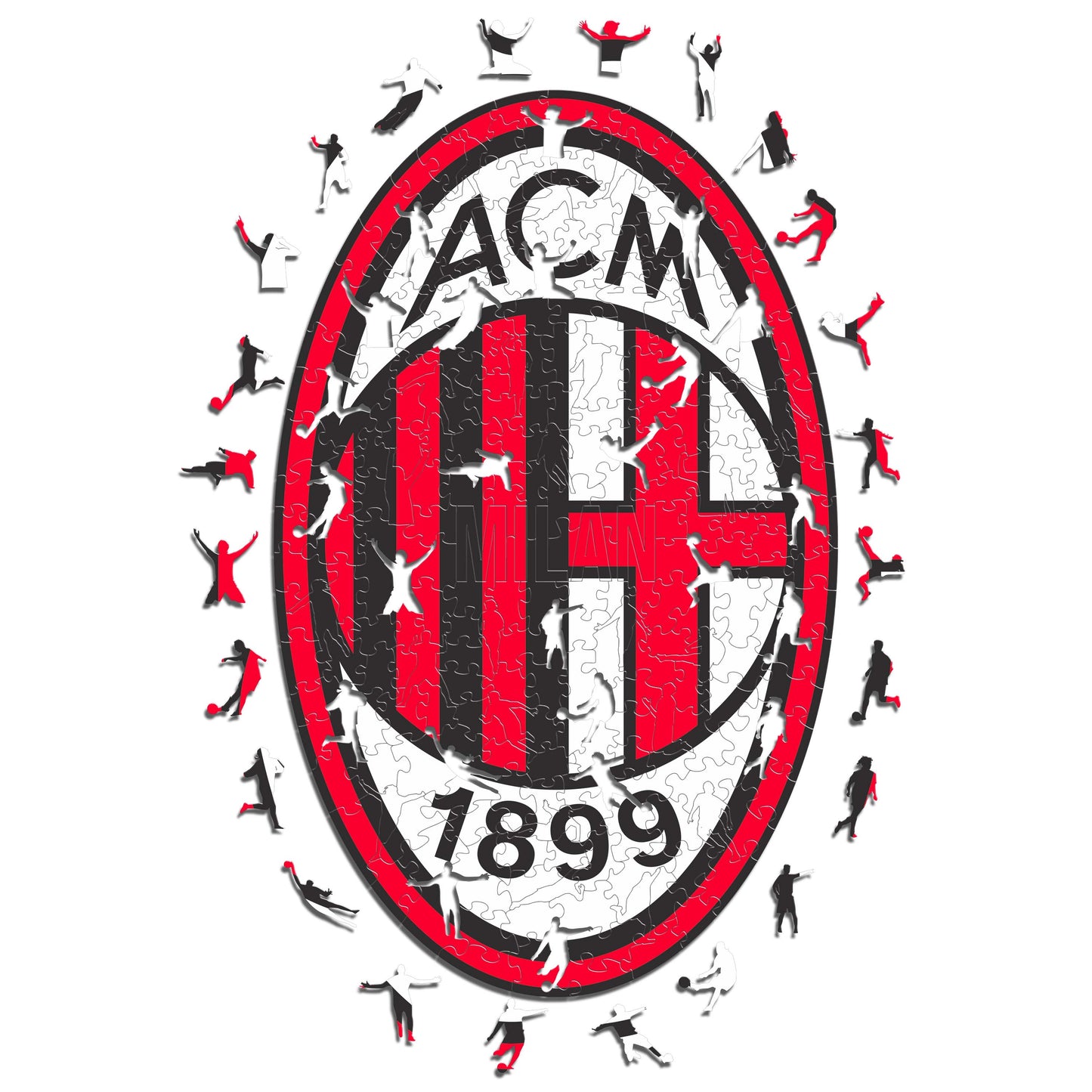 3 PACK Milan® Escudo + Jersey + 5 Jugadores