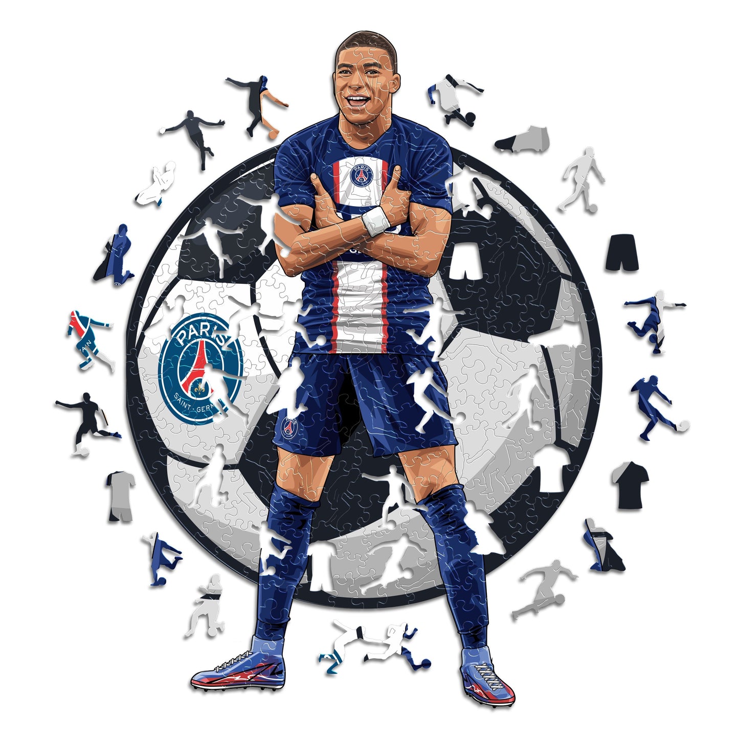 2 PACK PSG FC® Escudo + Kylian Mbappé