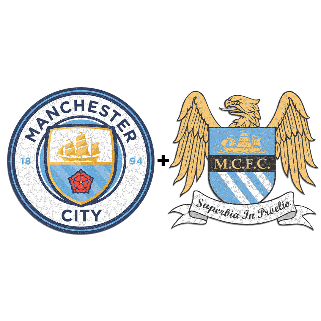 2 PACK Manchester City FC® Escudo + Retro Logo