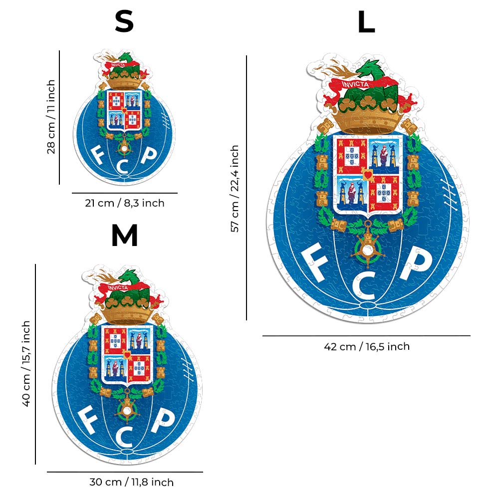 2 PACK FC Porto® Escudo + Jersey - Rompecabezas de Madera Oficial