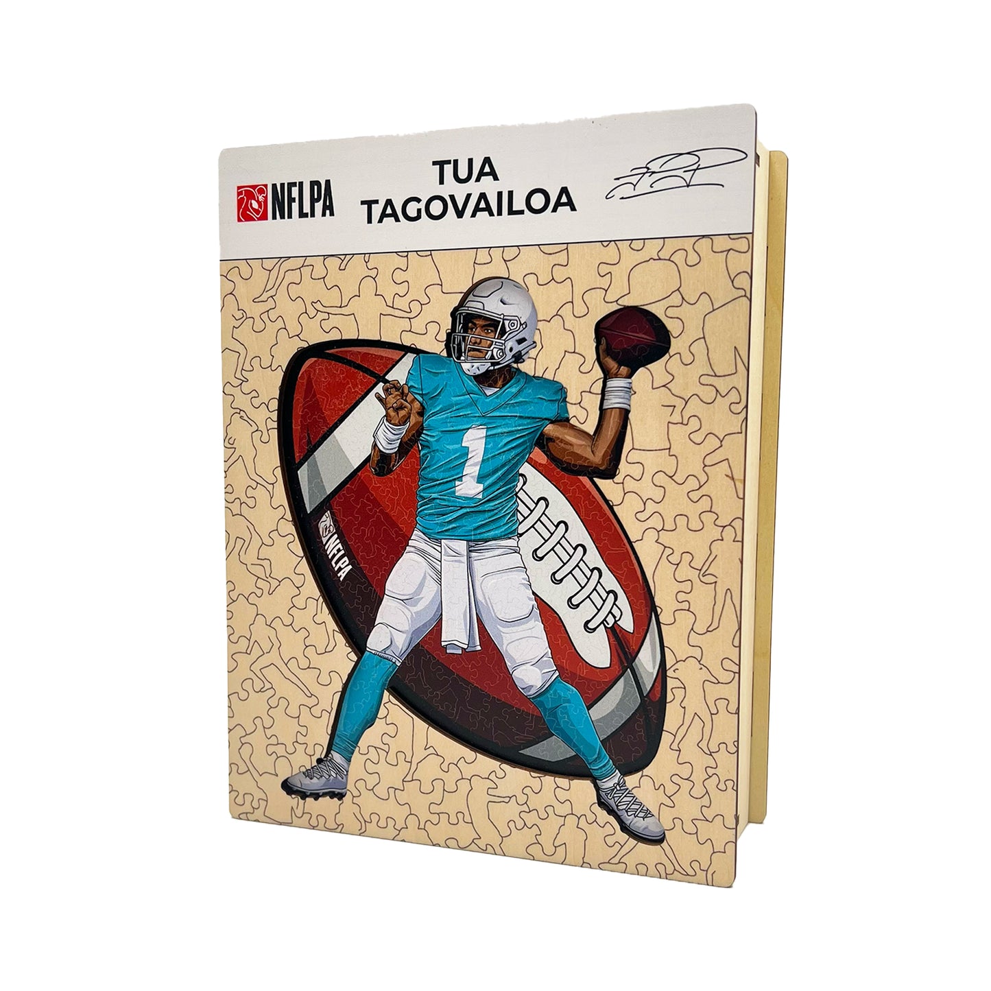 Tua Tagovailoa - Rompecabezas de Madera