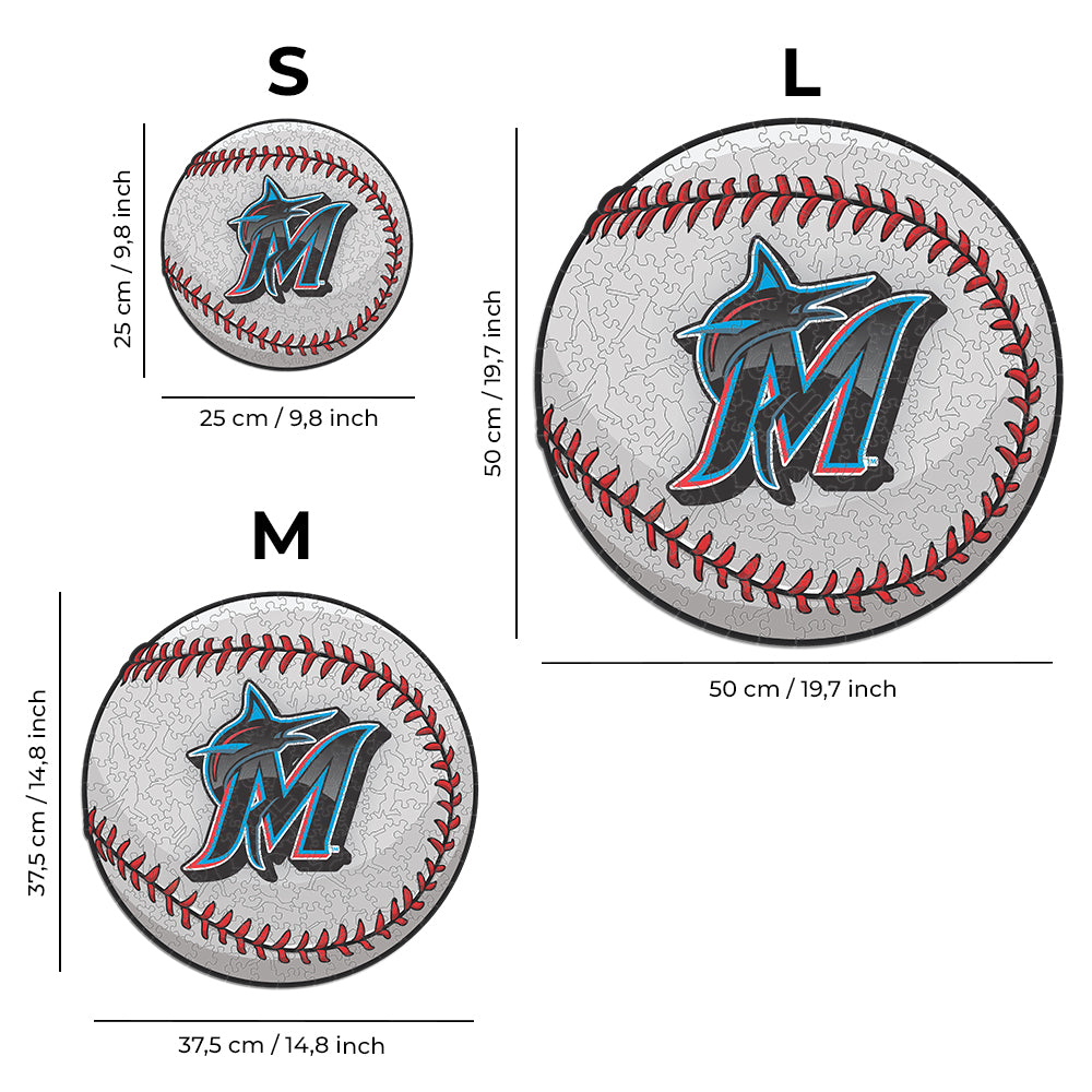 Miami Marlins™ - Rompecabezas de Madera