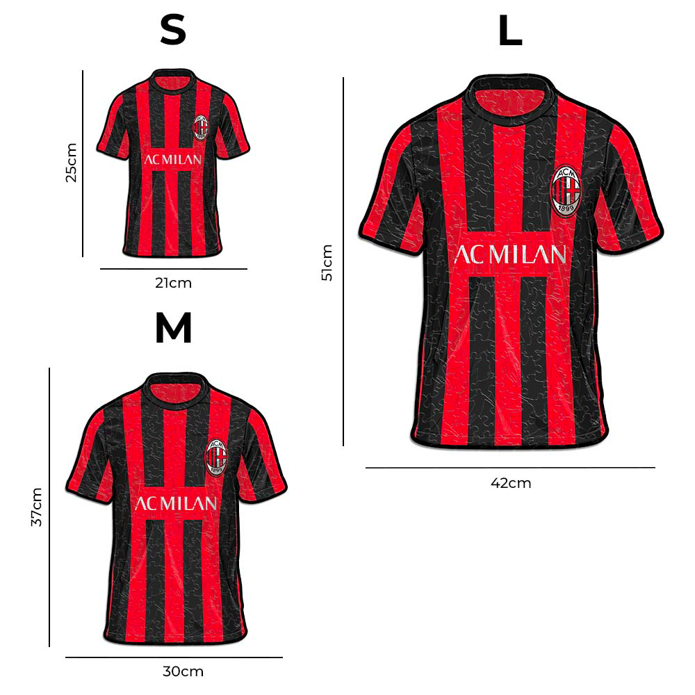 3 PACK Milan® Escudo + Jersey + 5 Jugadores