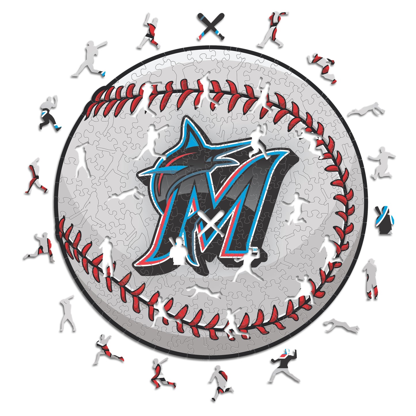 Miami Marlins™ - Rompecabezas de Madera