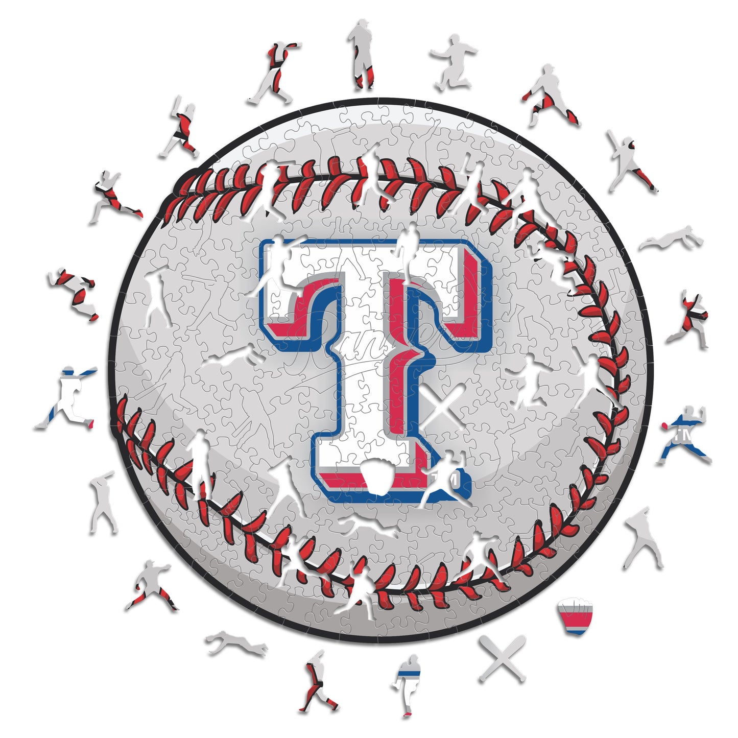 Texas Rangers™ - Rompecabezas de Madera